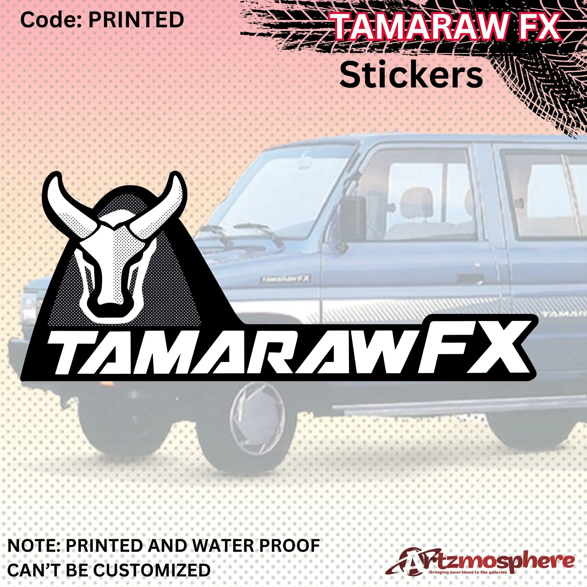 toyota tamaraw fx logo original/parody sticker - TikTok Shop Philippines