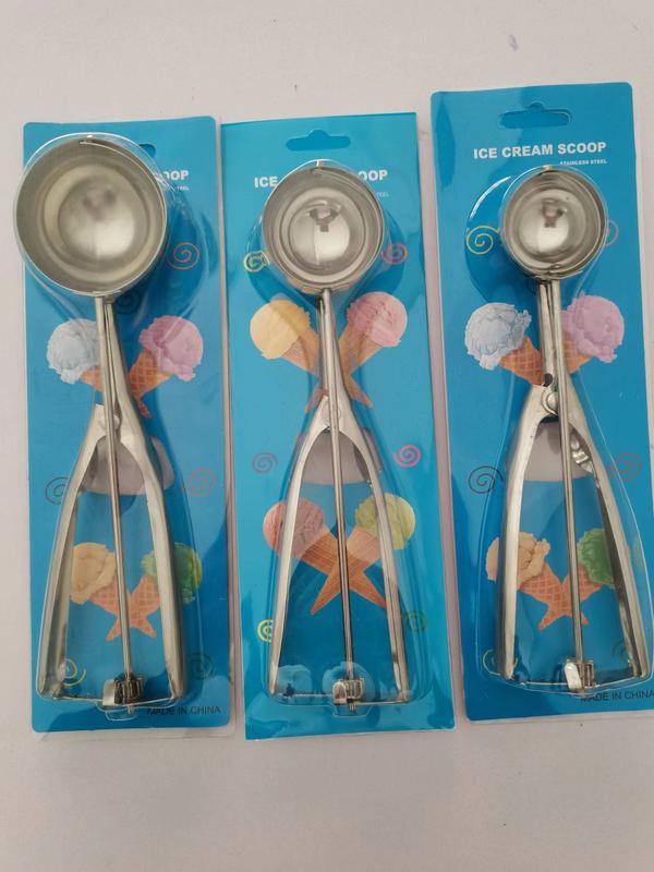 Muỗng múc kem inox 4,5,6 cm dụng cụ múc kem hình tròn inox đa năng muôi múc trái cây làm thịt viên