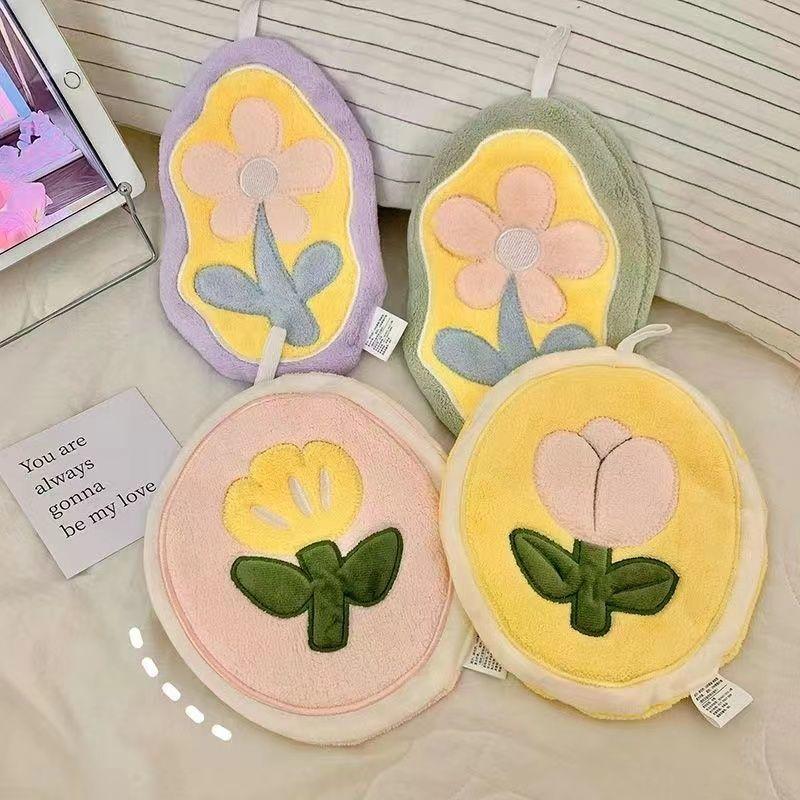 Khăn Tay Thiết Kế Hoa Dễ Thương, Có Chức Năng Treo, Thấm Nước Mạnh, Nhanh Khô, Thích Hợp Sử Dụng Tại Nhà, Không Rụng Lông, Thích Hợp Cho Trẻ Em, Khăn Tay, Làm Bằng Vải Dày, Sử Dụng Trong Phòng Tắm 4