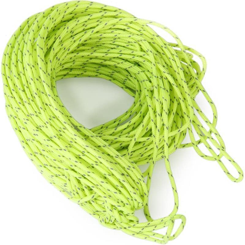 【Huichi2】20M 2Mm Reflective Paracord Tent Cord Rope Camping Awning Rope Runner Guy Line 4