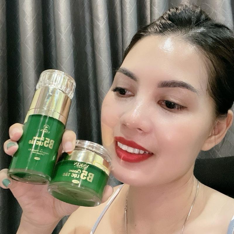 Bộ Đôi Dưỡng Trắng B5 Lục Tảo Skincare - Tặng Kèm Mặt Nạ 0