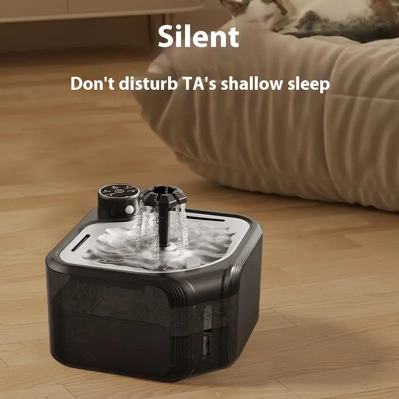 USB Rechargeable Pet Water Dispenser, Automatic Circulation Pet Water Dispenser, Quiet Operation Pet Drinking Fountain, Pet Supplies 6