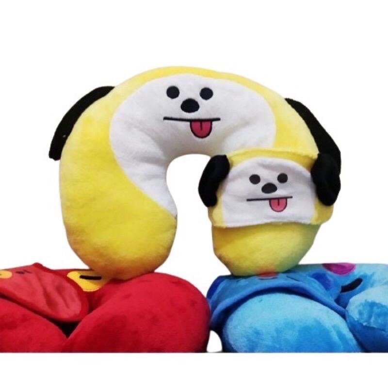 (FREE PENUTUP MATA )Bantal leher bt korea kpop 8karakter Bed Hadiah 3