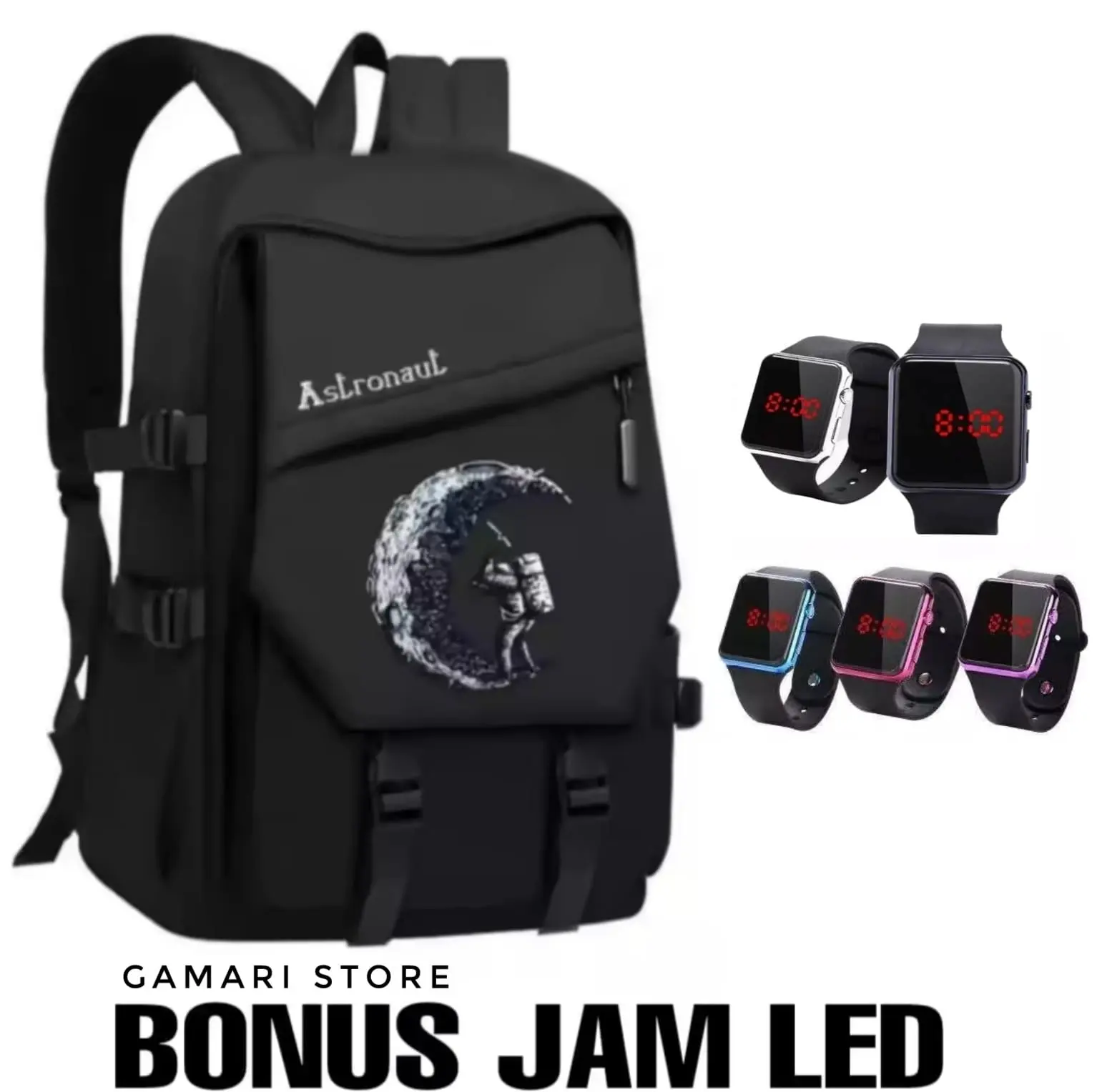 tas anak laki - ransel sekolah - tas anak cowok - tas punggung anak ( BONUS JAM LED ) Fashion