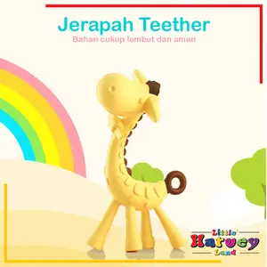 GIGITAN BAYI TEETHER Jerapah Mainan Empeng Bayi Motif Hewan Silikon