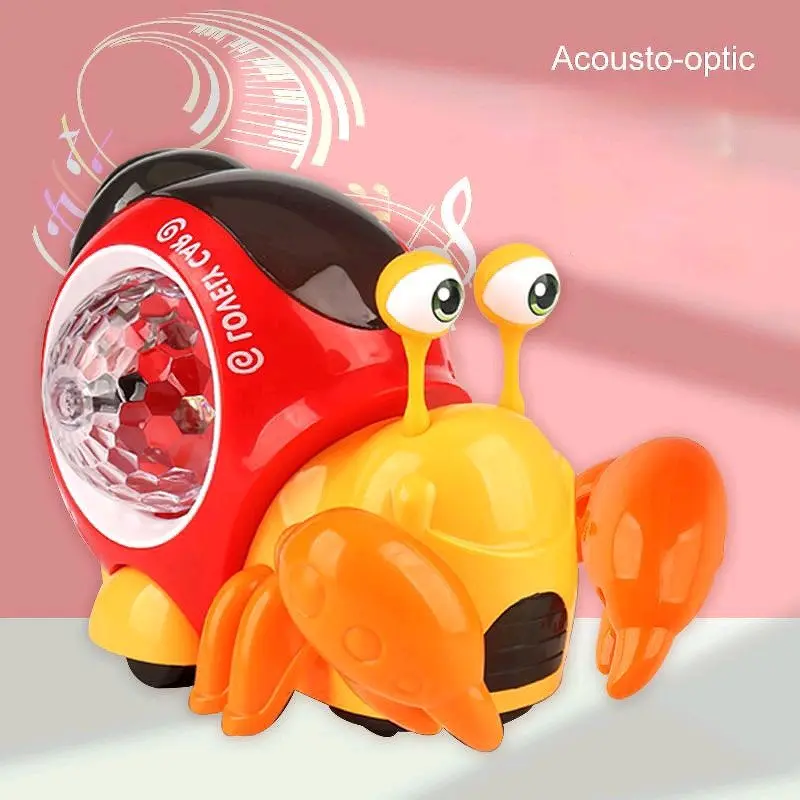 LIVE CODbaru listrik universal ayunan mengangguk siput kecil dan umang-umang, pencahayaan proyeksi musik Q mobil mainan siput lucu, mainan anak-anak, mainan listrik toys 1