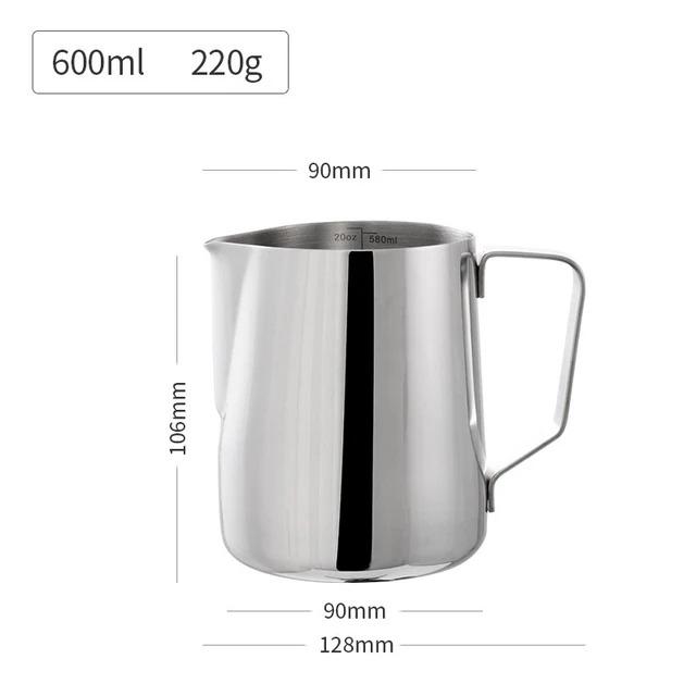 Coffee Milk Frothing Pitcher Jug 304 Stainless Steel With Scale Latte Steam Coffee Paint Process Kitchen Cafe Accessories 7