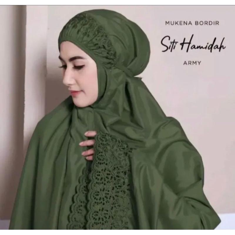 Mukena Dewasa Khadijah Motif Siti Hamidah Katun Micro Premium Jumbo Atasan Muslim Tie Bawahan 8