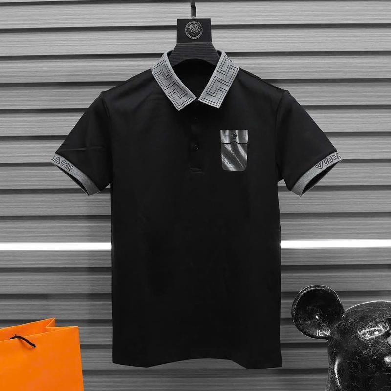 Áo thun POLO nam có cổ tay ngắn phối họa tiết đẹp sang xịn chất cotton mịn thoáng mát giá rẻ 1