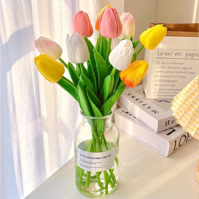 Hoa Tulip Nhân Tạo Decor, Hoa Giả Sáng Tạo, Trang Trí Nhà Cửa Phong Cách Instagram, Đạo Cụ Chụp Ảnh Decor Phòng