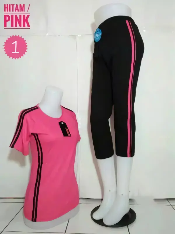 BEST SELLER -  Setelan Senam Aerobic Pendek Wanita / Setelan Olahraga Yoga Zumba Sepeda Gym Volly / Setelan Olahraga Pendek Wanita Terlaris Sport 1