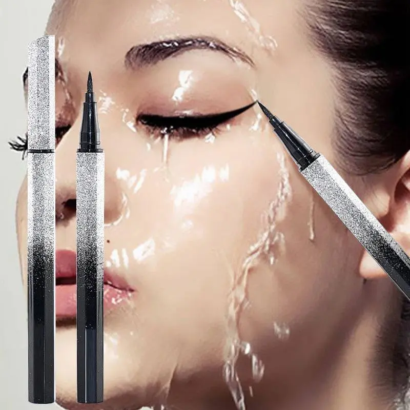Kẻ Mắt Dạng Lỏng Màu Đen, Lâu Trôi, Không Thấm Nước, Sắc Tố Cao, Bút Kẻ Mắt, Bút Chì Kẻ Mắt, Mỹ Phẩm Trang Điểm, Dụng Cụ Trang Điểm, 1 Cái