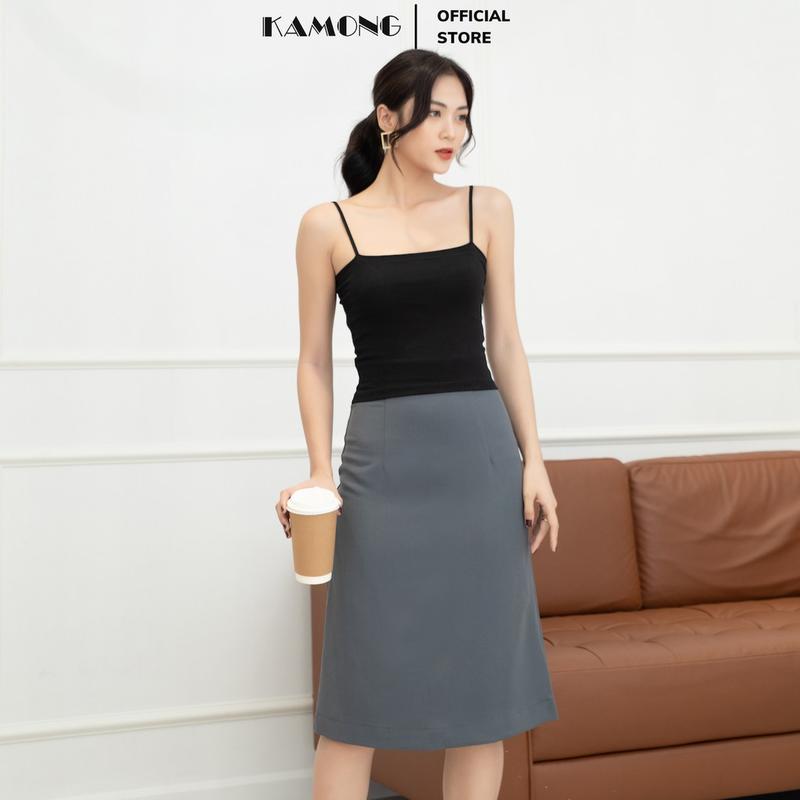 Áo hai dây thun nữ cao cấp KAMONG vải cotton 100% co dãn tốt A133 3