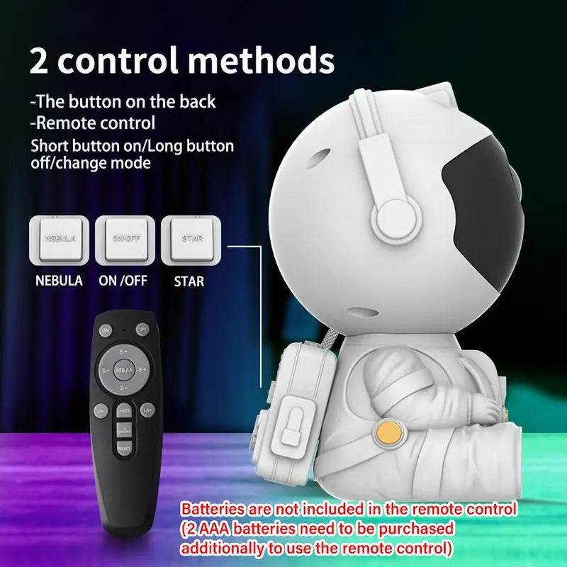Astronaut Design LED Projector Night Light, Galaxy Projector with Remote Control, Novelty Lighting for Home Theater & Room Decoration 4