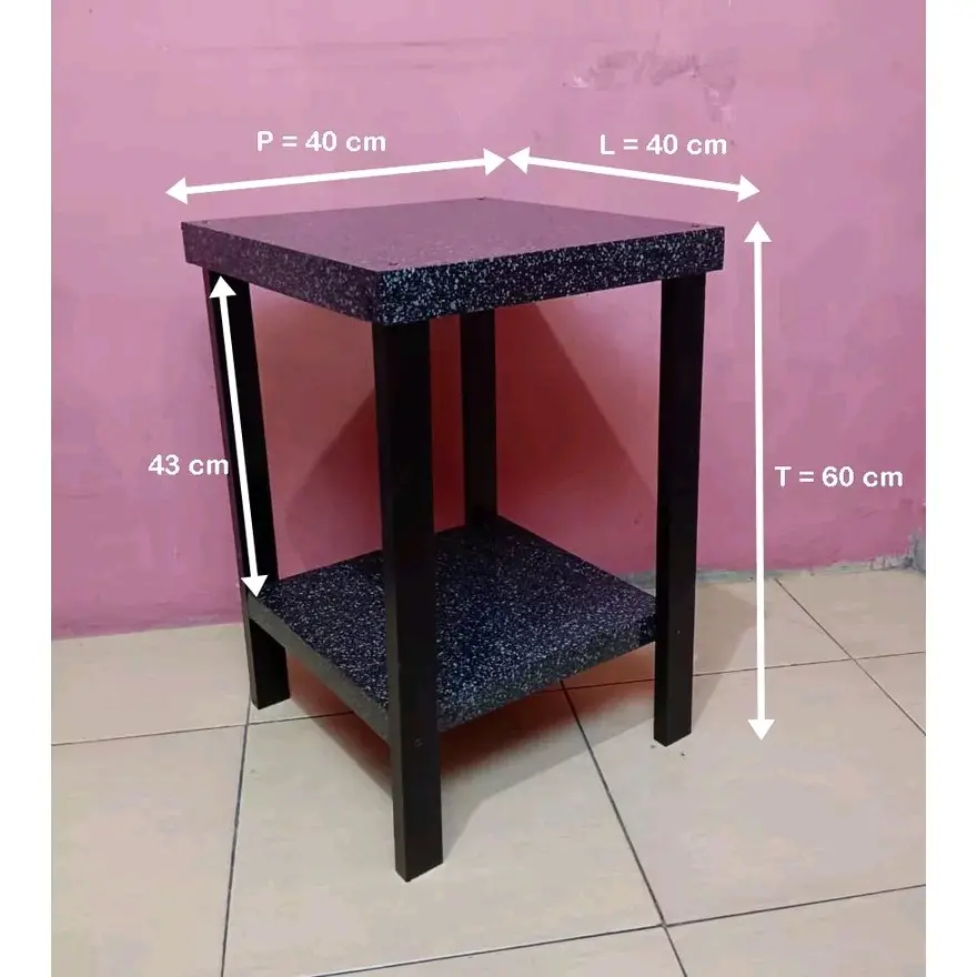 meja kompor gas 1 tungku Rak kayu