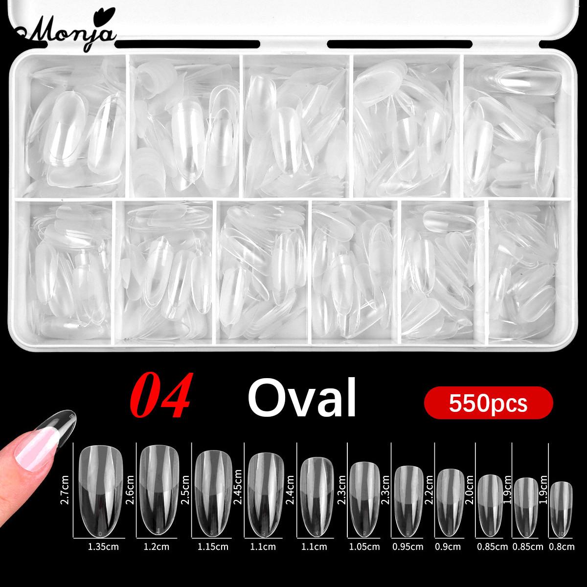 Monja 550Pcs Kuku Palsu Matte Extension Tips Frosted Coffin Almond Oval Square Soft Gel Tips Acrylic Manikur Buatan dengan 6 Bentuk Kuku Monja 550Pcs Kuku Palsu Matte Extension Tips Frosted Coffin Almond Oval Square Soft Gel Tips Acrylic Manikur Buatan dengan 6 Bentuk Kuku