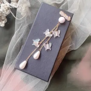 Bros cantik kupu kupu juntai panjang Putih Bros Aksesoris