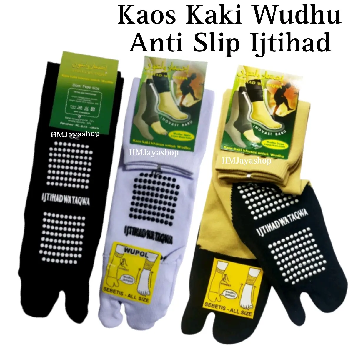 Kaos Kaki Wudhu Anti Slip Kaus Kaki WuPol Haji Umroh Panjang