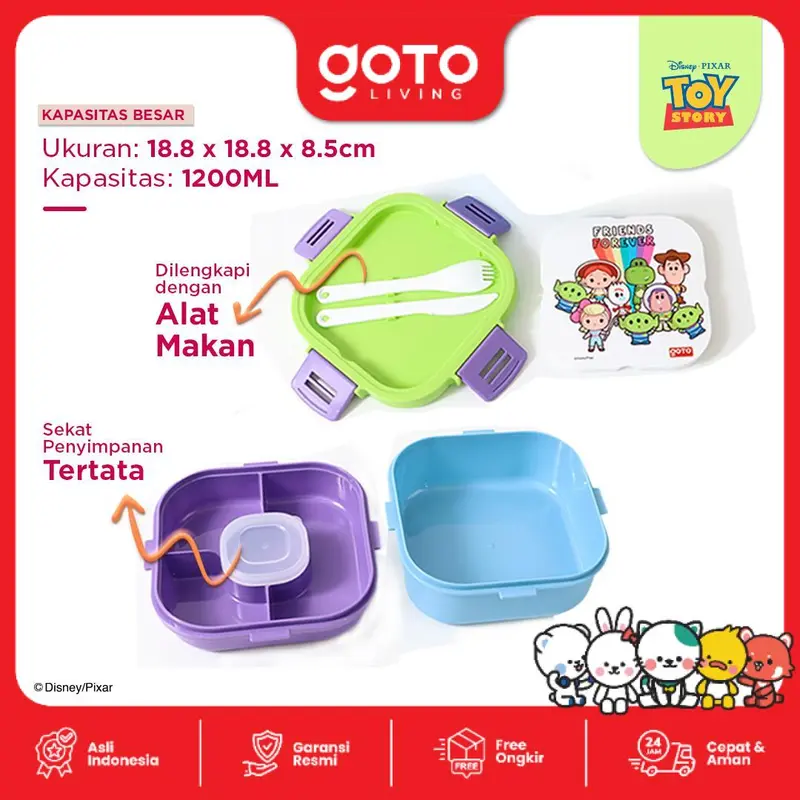 Goto [COD] Celosia X Disney Lunch Box Kotak Bekal Tempat Makan Anak Sekolah 2