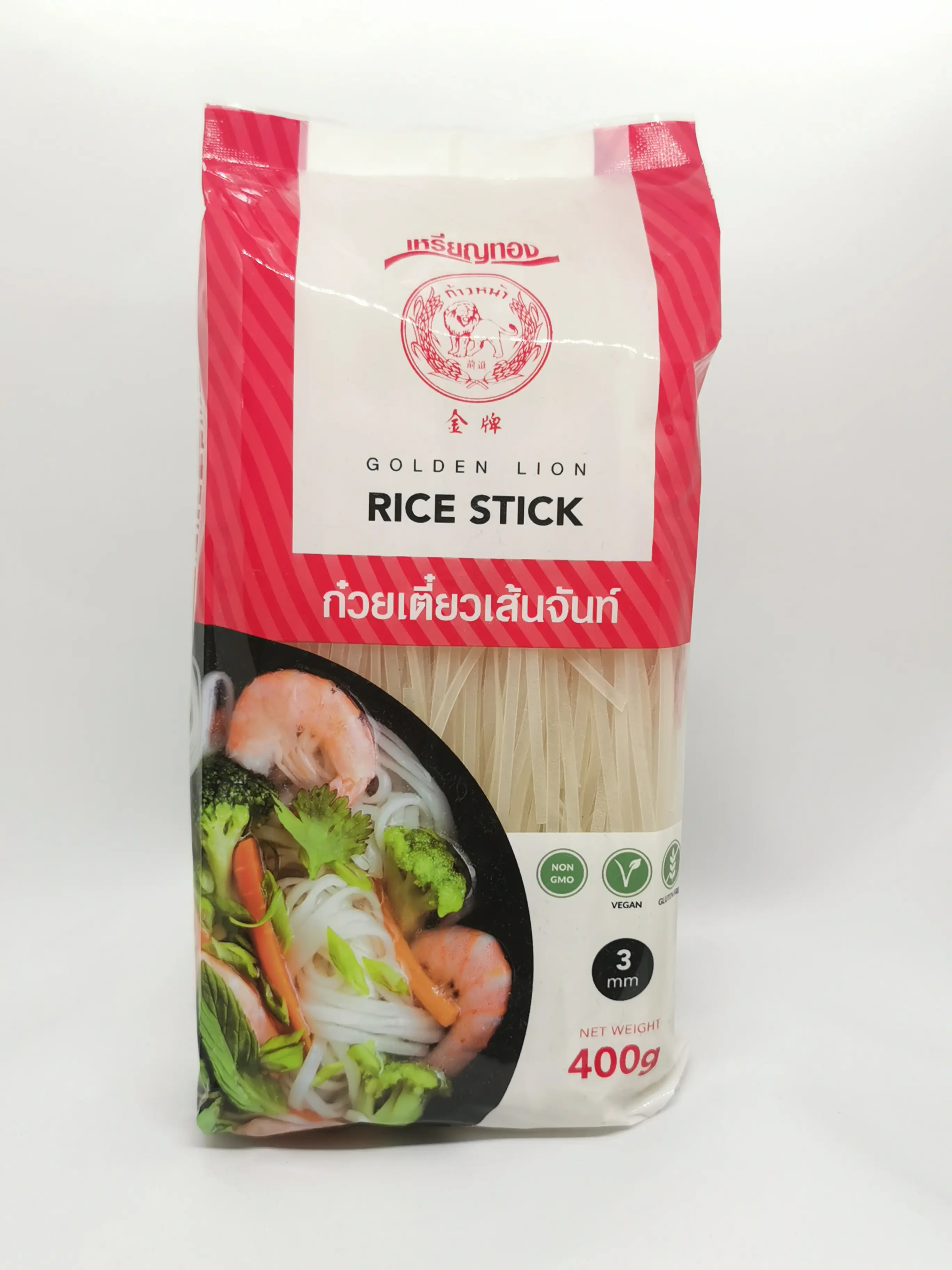 Golden Lion 3mm Rice Stick Noodles 400g (Thailand)