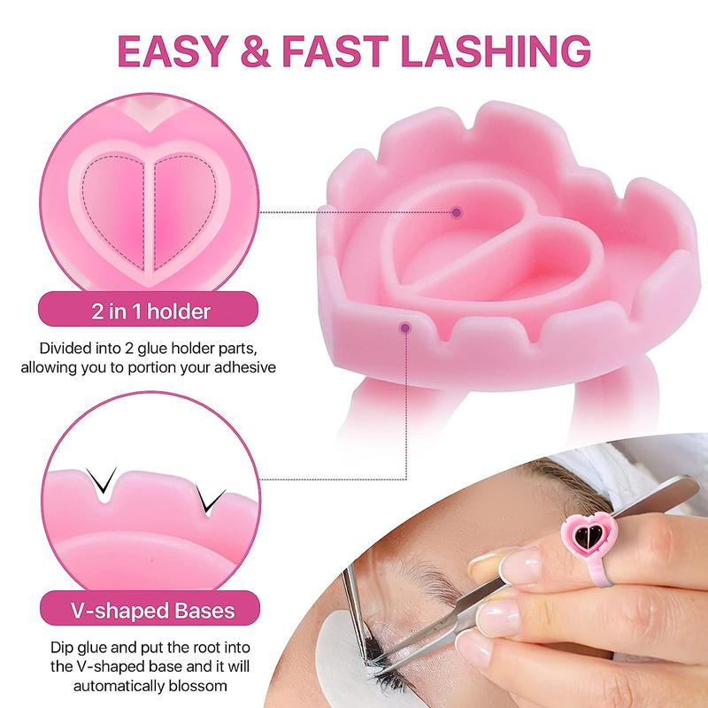 Product Introduction of 100pcs Eyelash Glue Ring Cup, Lash Glue Holder Cup, Separate Design Eyelash Glue Cup 14