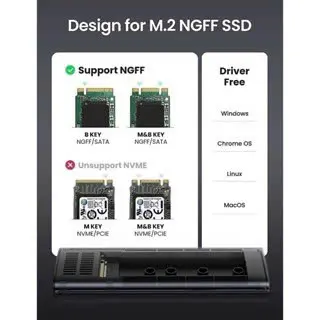 Thiết bị đựng ổ cứng Ugreen CM400 10903 cỡ SSD M.2 NGFF USB Type C - Bảo hành 18 tháng 1 đổi 1 5