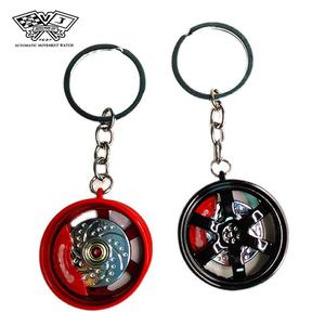 Rantai Kunci Pad Brek Rim Roda BBS, Reka Bentuk Kreatif, TE37 Kereta Diubah Suai, Loket Logam mewah, Rim Roda, untuk Kegunaan Kereta