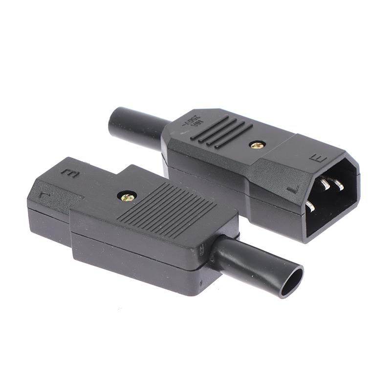 Đầu mối nối cáp thông AC 3pin C13 C14 16A 250V nữ tính mắt nam