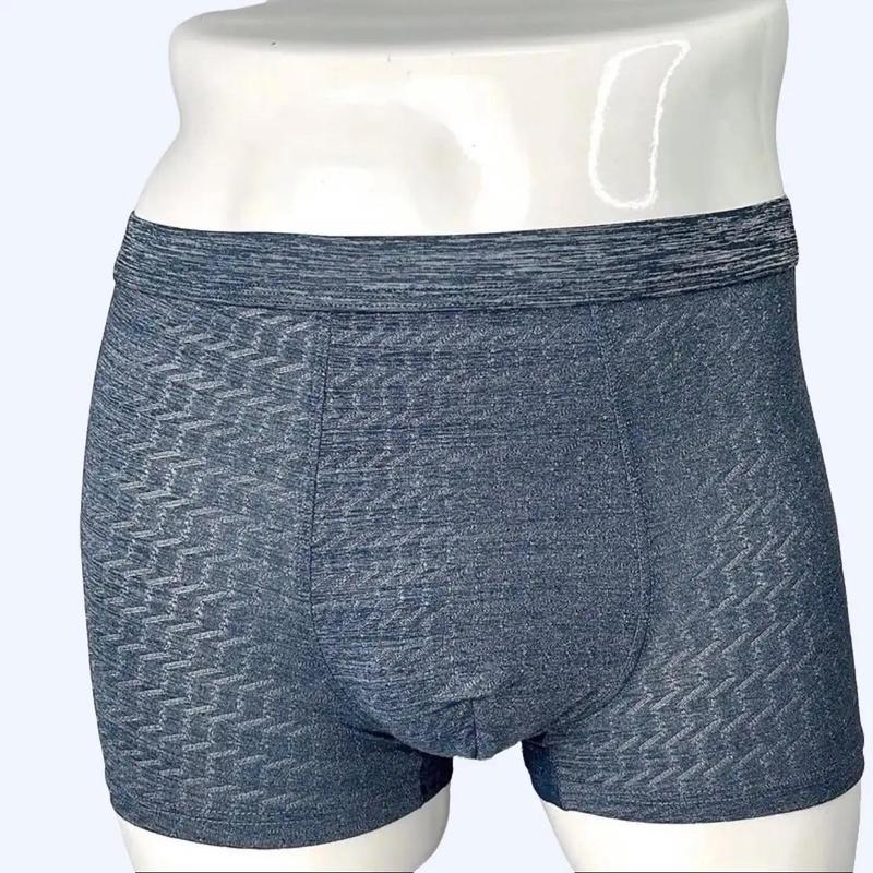Bộ 5 quần lót nam đùi muối tiêu QCC Menswear sịp boxer thun Quần Boxer Nhung - Chất liệu đúc su, size XL, 2XL, 3XL lot 1
