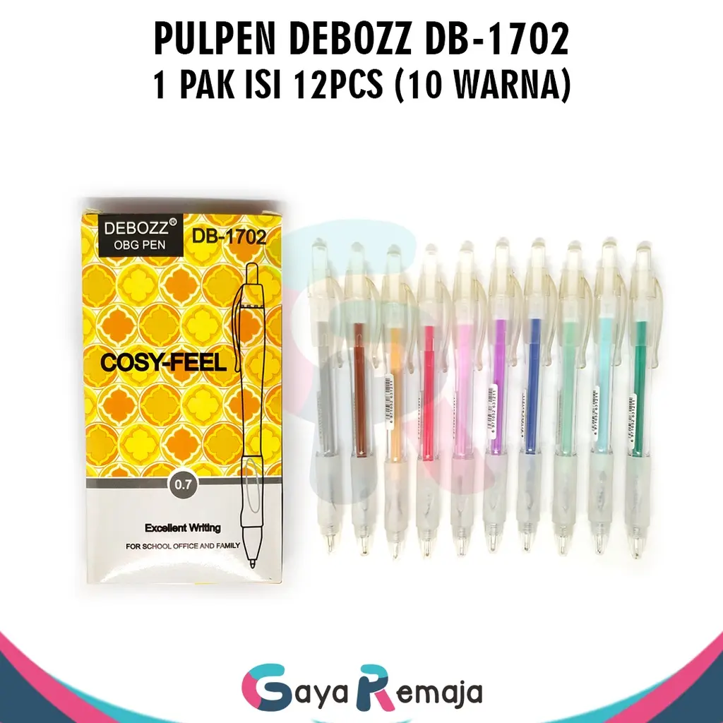 Pulpen Debozz DB-1702 Satuan / Pulpen Klik Cetekan