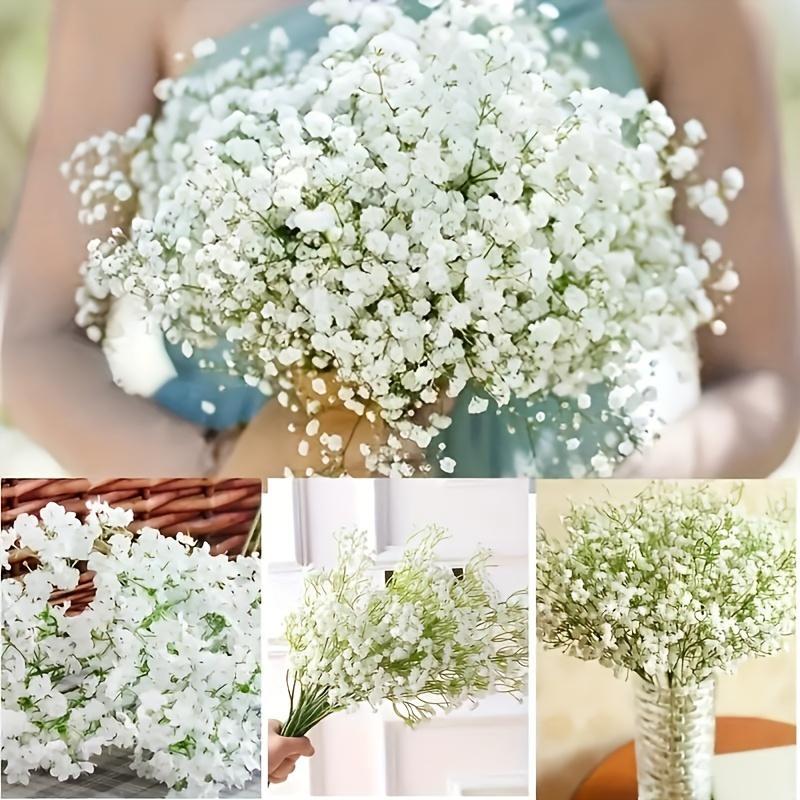Baby's Breath Artificial Flower without Vase, 10/20pcs Faux Flower Bouquet, Decorative Flowers for Home Party Wedding Anniversary Festival 3