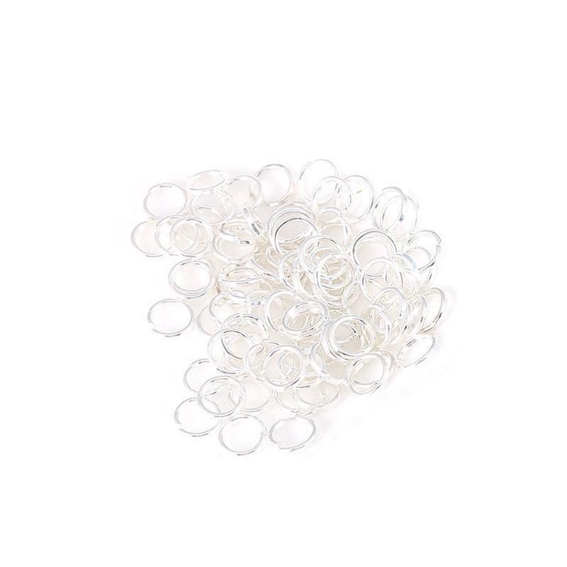 [NEW] 100 khoen vàng bạċ 6mm làm vòng tay lắc tay DIY 3
