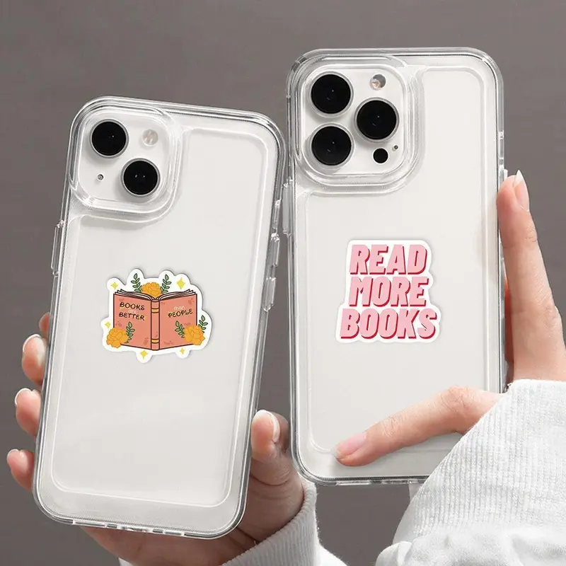 50pcs Books Letter Sticker, Creative Kawaii DIY Sticker, Self Adhesive Creative Decal for Gifts Bottle Scrapbook Phone Case Guitar 4