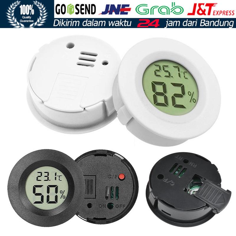 Termometer Digital Bentuk Bulat / LCD Display Pengukur Suhu Ruangan dan ...