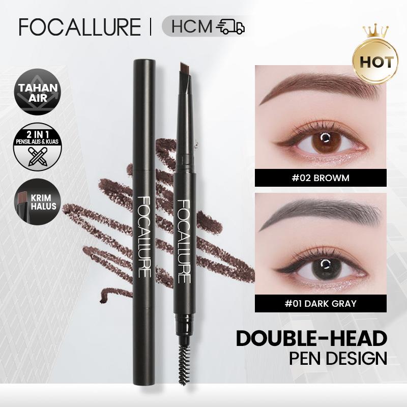  FOCALLURE Chì kẻ lông mày bền màu không thấm nước với thiên nhiên 3 màu tùy chọn 