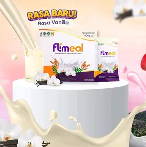 Flimeal Rasa Vanilla 1 Box Isi 12 sachet Pengganti Makanan Meal Replacement