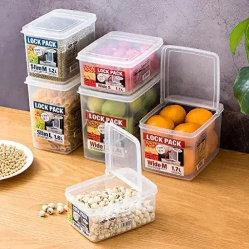Hộp đựng thực phẩm SANADA Nhật Bản nắp mở đứng nhiều size nhựa PP cao cấp, an toàn cho sức khỏe 3