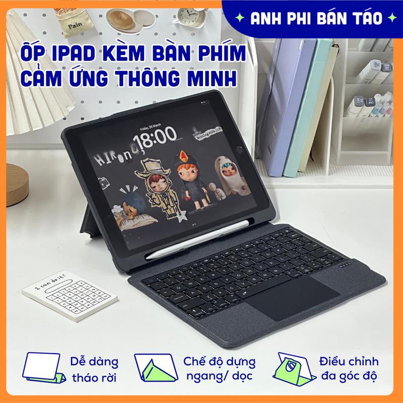   NEW 2025  Bao Da Bàn Phím Nam Châm Smart KeyBoard Kèm Trackpad cho Máy Tính Bảng 