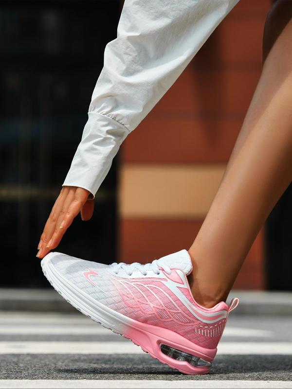 Women's Ombre Print Lace Up Running Athletic Shoes, Casual Breathable Comfortable Sports Shoes, All-match Non-slip Walking Shoes Footwear for Daily Training Wear 6