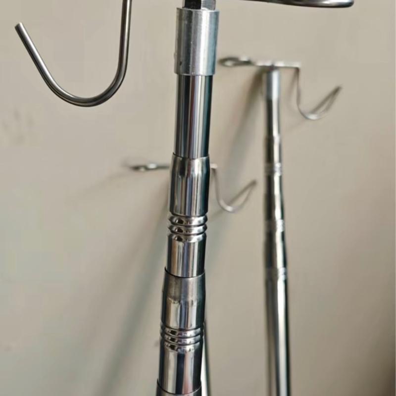 Sào inox treo lồng chim - Sào rút inox treo lồng chim - Sào treo lồng chim lụp thủ Tặng kèm móc treo và túi bổi