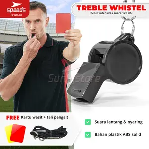 SPEEDS Peluit Wasit Pluit Treble Whistle Olahraga Periwitan Lantang Sport 120db Lanyard Tali Alat Outdoor 007-20