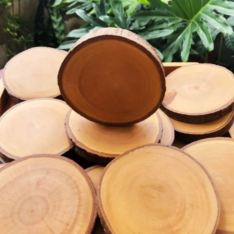 ALAS KAYU NATURAL WOODSLICE / TATAKAN GELAS KAYU / COASTER KAYU / PROPERTI FOTO PRODUK