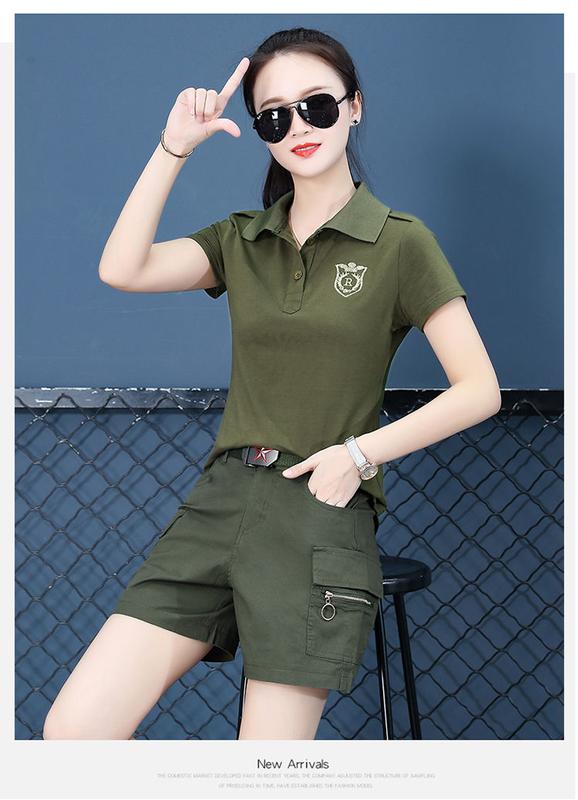 Product Introduction of Quần Soóc Rằn Ri, Dành Cho Nữ, Mỏng Mùa Hè, Trang Phục Bảo Hộ Lao Động, Bó Sát, Mặc Ngoài Trời, Cỡ Nhỏ Tay Ngắn, Thể Thao Thường Ngày 21