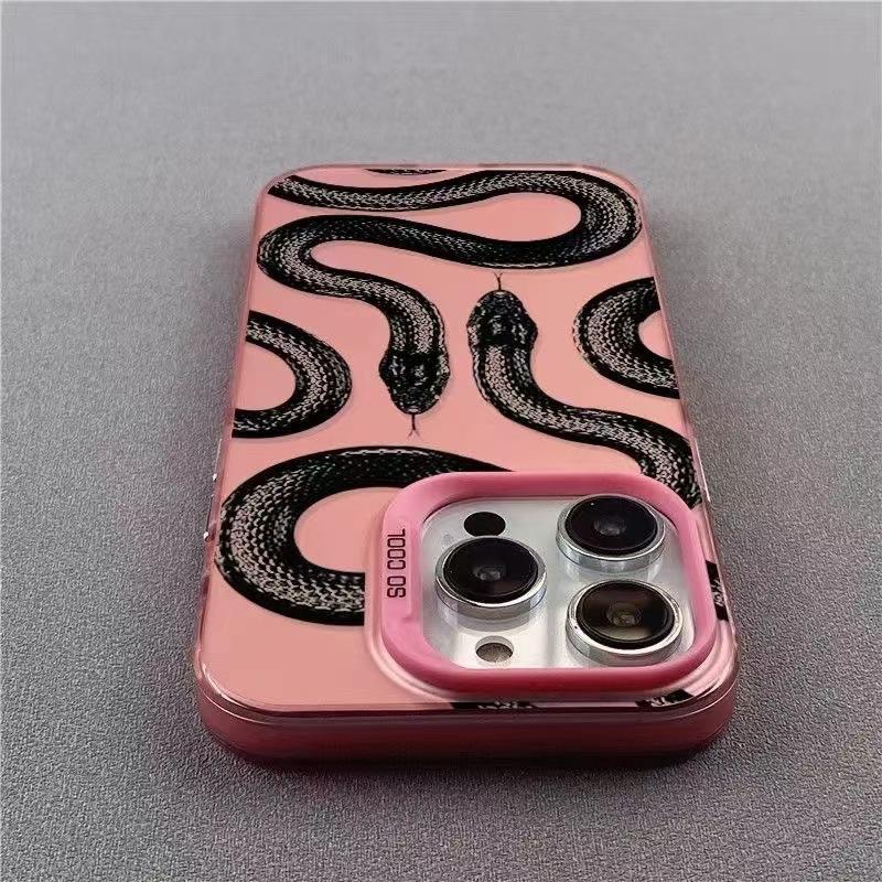 Product Introduction of Ốp Điện Thoại Di Động Thiết Kế Hình Rắn Đôi Tối Màu, Dành Cho iPhone 16, Apple 15promax, Phong Cách Châu Âu Và Mỹ, Thích Hợp Cho 14 / 13 / 12 Pro, Hàng Mới Về 14