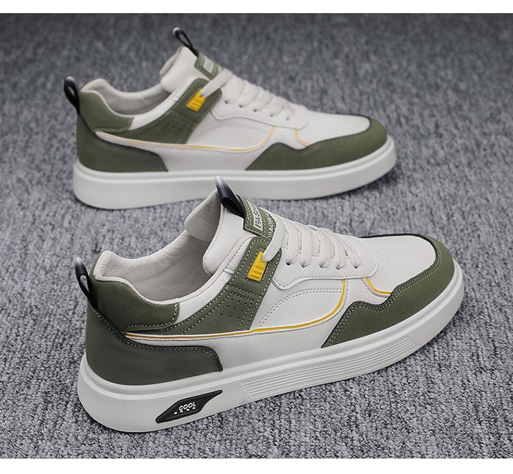 Product Introduction of Fashion Casual Shoes Lightweight Sneaker Work Men's Shoes Spring 2024 New Waterproof Leather Teen Board Shoes Men's Casual All-Matching Fashionable Sports Shoes Men's 16