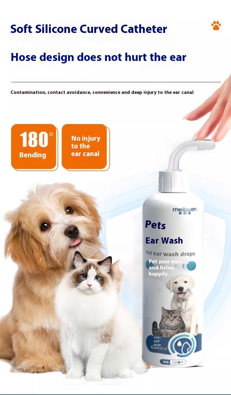 Product Introduction of Dầu nhỏ tai cho mèo, Meibain, nhẹ nhàng và sạch sẽ, loại bỏ mạt, loại bỏ mạt tai, giảm ngứa, kháng khuẩn, loại bỏ mùi hôi, làm sạch tai lồng  sấy nose cleaning cat 17