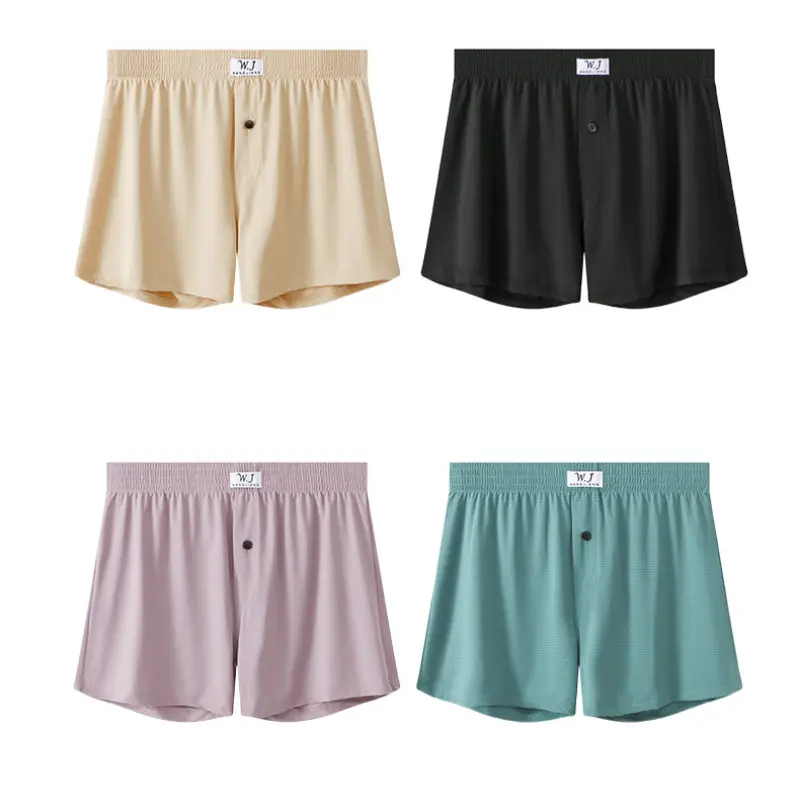 New Minimalist Men's Underwear with Loose Ice Silk Fashionable Atmospheric Home Pants Breathable Sleeping Pants G6003-JJk Pajama Clothing