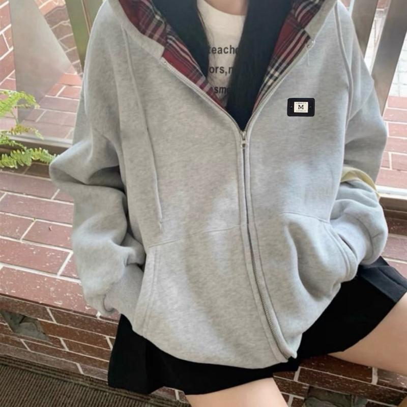 ÁO KHOÁC NỈ DÀY FROM TO RỘNG ,NÓN LÓT CARO MÀU,4 TÚI