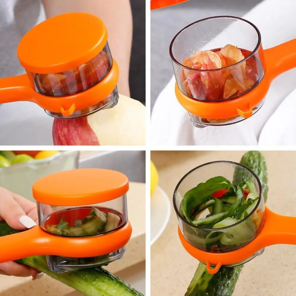 Multifunctional Peeler, Storage Box Portable  Peeling Cutter, High Quality Kitchen Accessories Storage Bucket Veggie Potatoes Peelers Kitchen Utility Tools