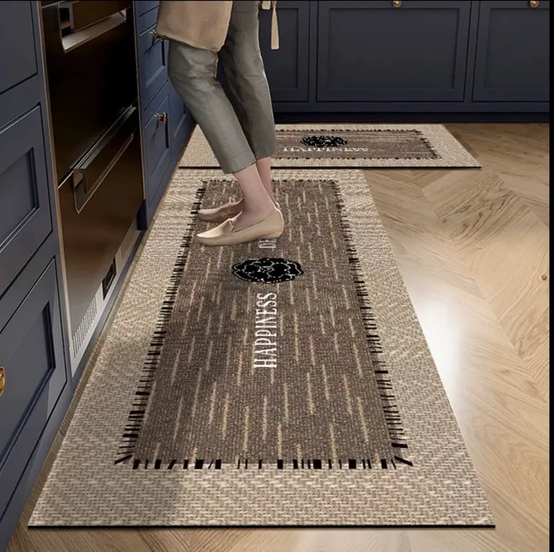 Bộ thảm bếp cao su hàng nhập khẩu cao cấp thấm hút,chống trơn trượt(kt 40*60 cm và 40*120cn) 2